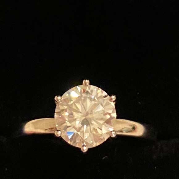 Jewelry - 1.45ctw solitaire moissanite ring 10k white gold